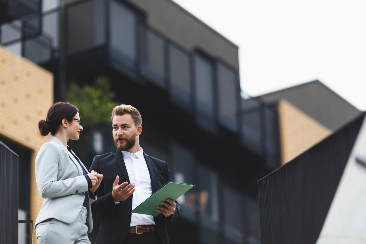 Real estate agent on a meeting